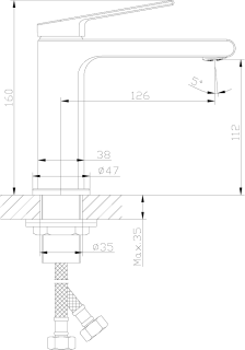 Смеситель для раковины Stworki Ольборг S20010CR хром